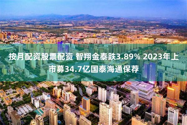按月配资股票配资 智翔金泰跌3.89% 2023年上市募34.7亿国泰海通保荐