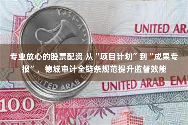 专业放心的股票配资 从“项目计划”到“成果专报”，德城审计全链条规范提升监督效能
